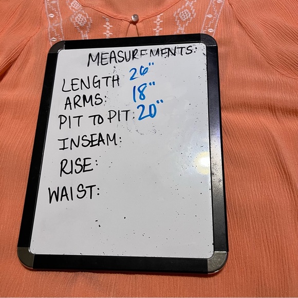 J Roberts Pink Embroidered Boho Brushed Cotton Peasant Keyhole Top Womens Size M - Picture 7 of 10